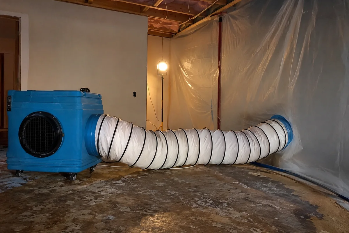 A HEPA air scrubber